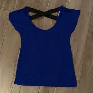 Royal blue cross back shirt